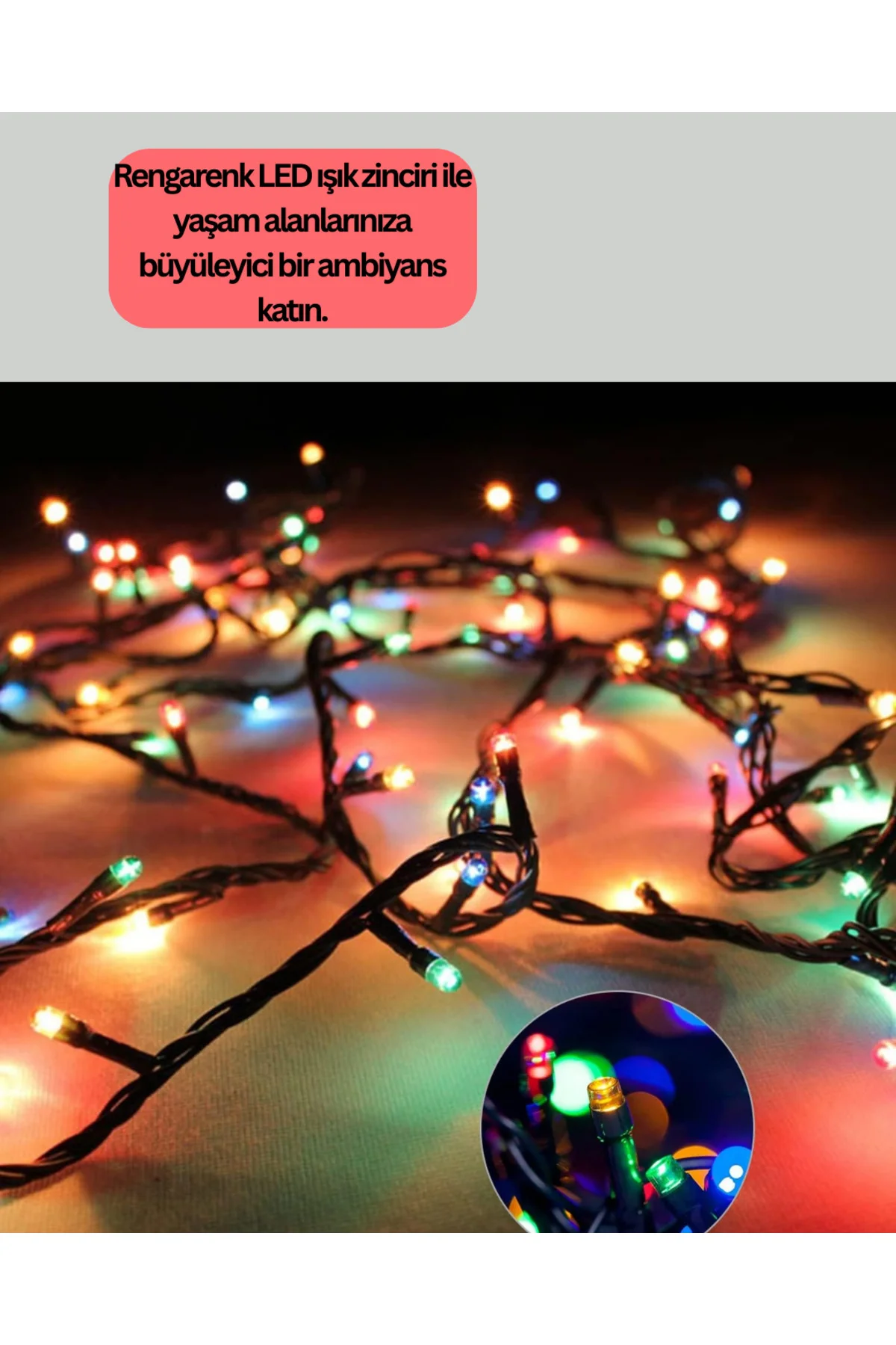 8 Modlu LED Işık Zinciri İç Mekan Dekoratif Aydınlatma