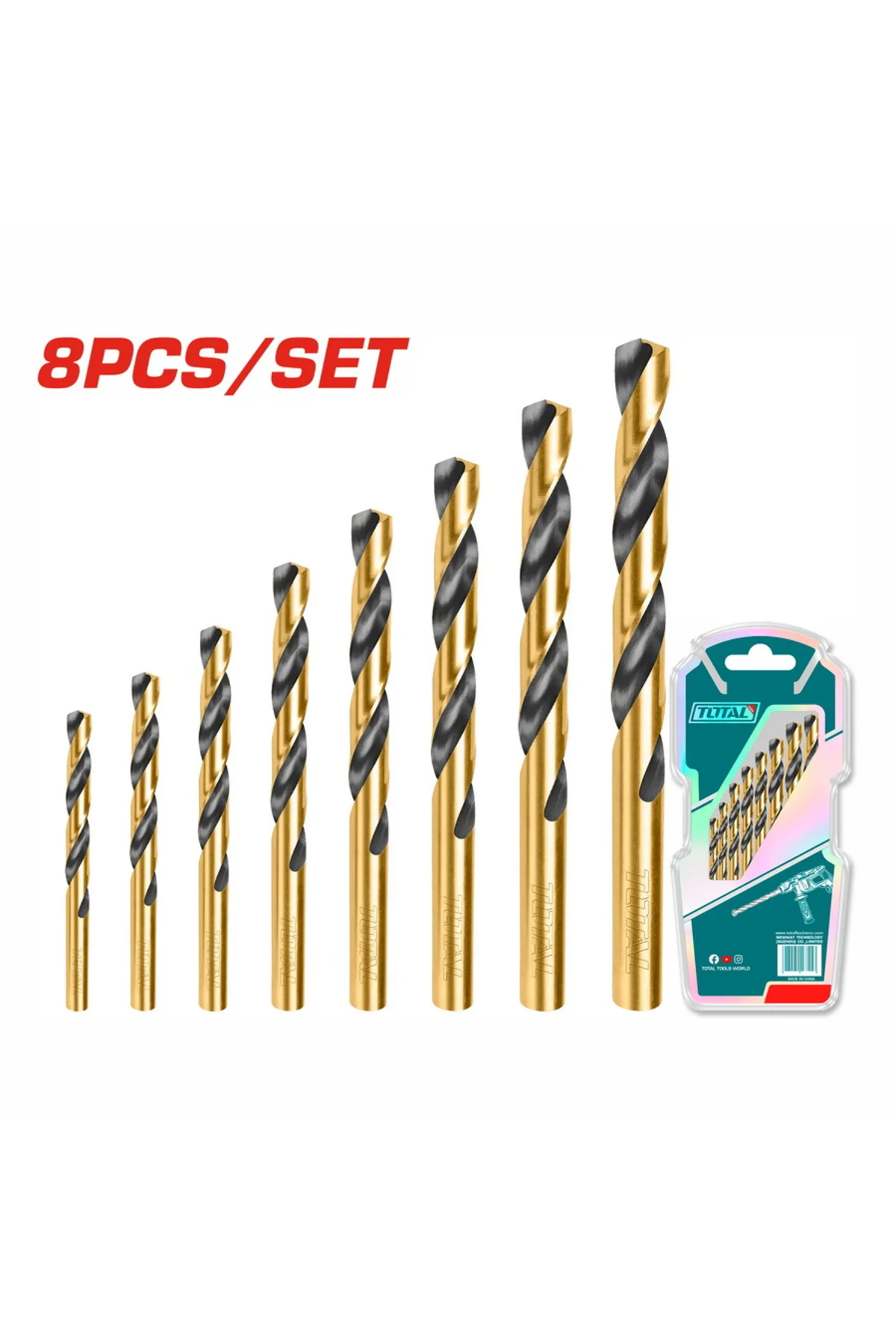 8 Parça Hss Matkap Uç Seti TACSD0801