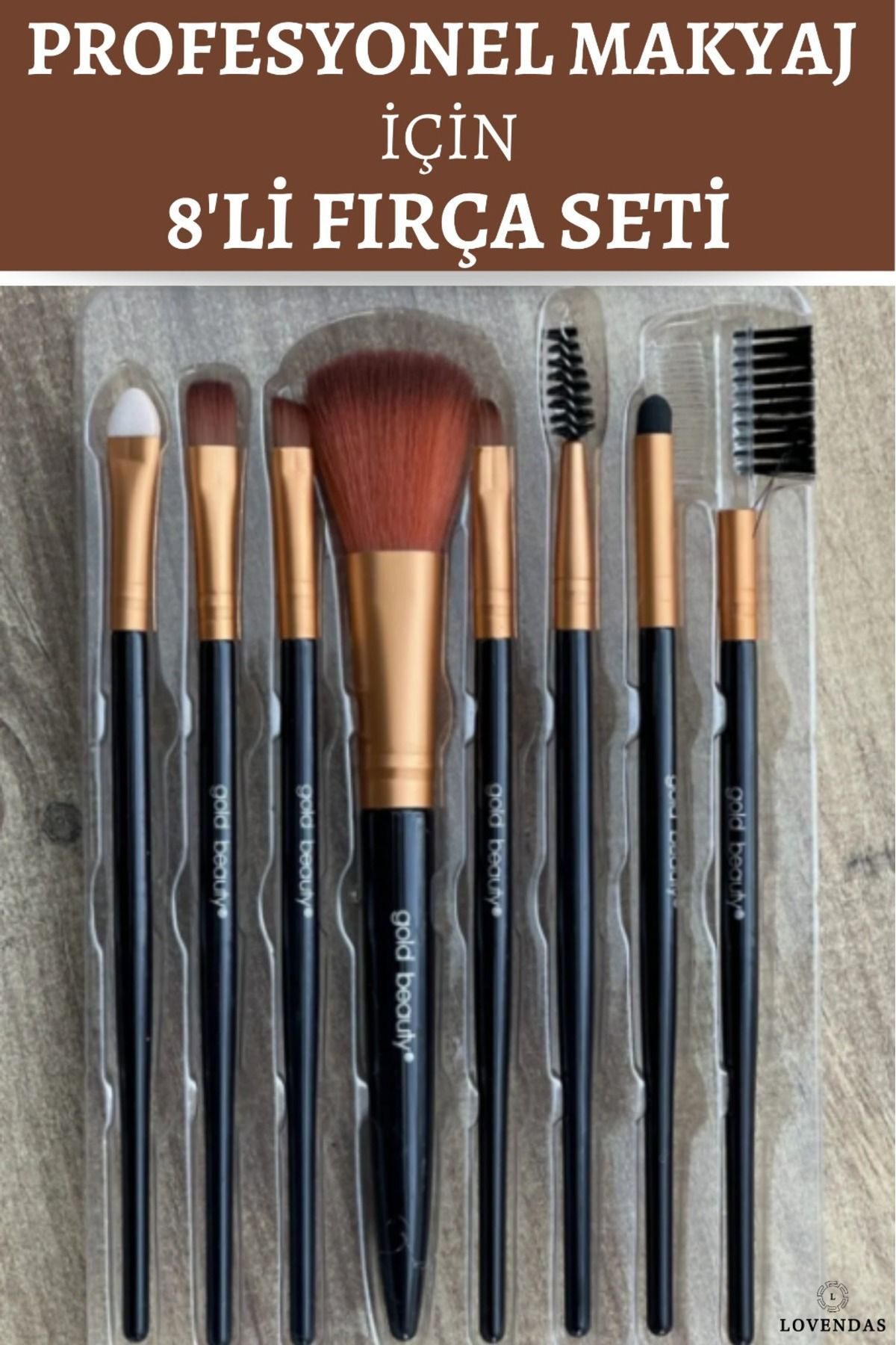 Lovendas 8 Parça Profesyonel Makyaj Fırça Seti - İhtiyaç Olan Tüm Fırçalar