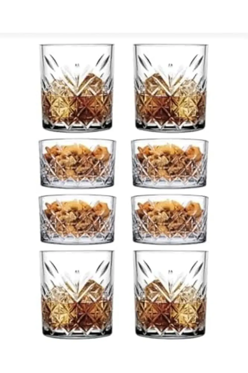 8 Parça Viski Keyfi Seti - 4 Viski Bardağı + 4 Çerezlik Kase 0693