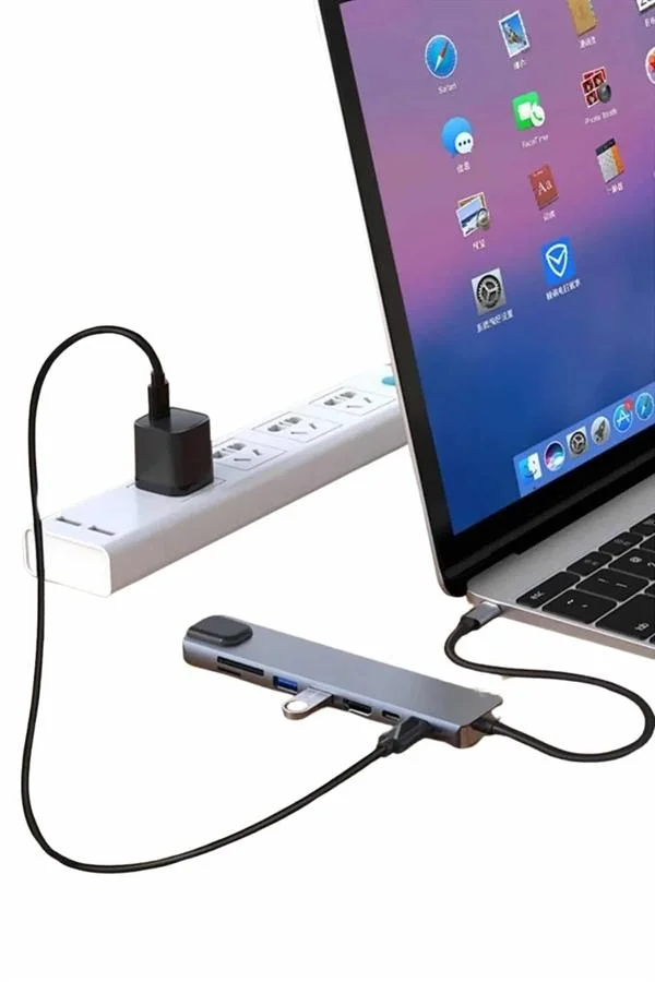 8 Port Çoklayıcı Macbook Ile Uyumlu Çoğaltıcı Type-C dönüştürücü TF SD kart Fiyatı, Yorumları ve Özellikleri