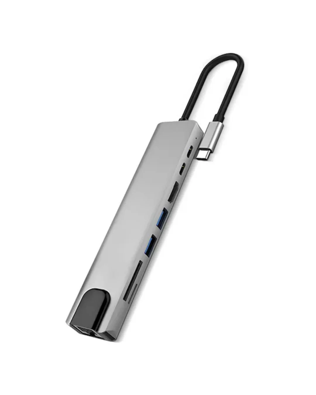 8 Port Type C Hub USB HDMI RJ45 SD TF Kart Okuyucu Çoklayıcı