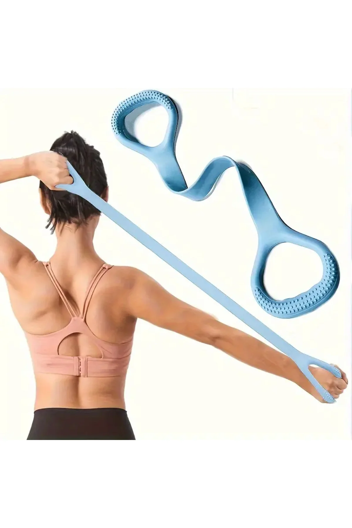8 Şekilli Silikon Yoga Direnç Bantları - Sırt, Bel ve Kol Antrenmaı Elastik Fitness Ergonomik 8 Şekilli Silikon Yoga Direnç Bantları - Sırt, Bel ve Kol Antrenmaı Elastik Fitness Ergonomik