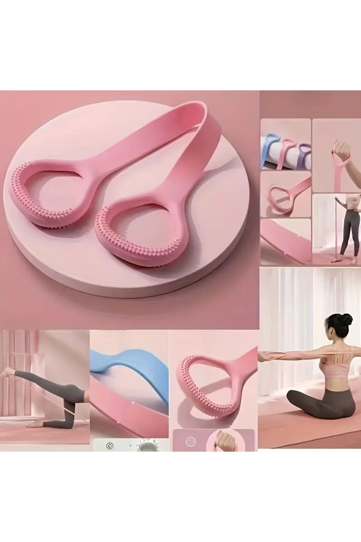 8 Şekilli Silikon Yoga Direnç Bantları - Sırt, Bel ve Kol Antrenmaı Elastik Fitness Ergonomik 8 Şekilli Silikon Yoga Direnç Bantları - Sırt, Bel ve Kol Antrenmaı Elastik Fitness Ergonomik
