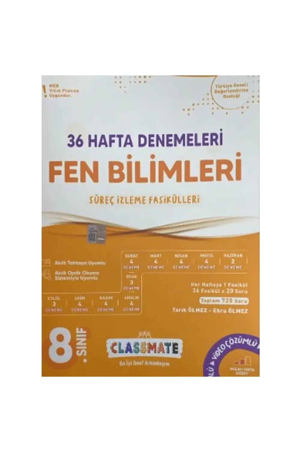 8. Sınıf Fen Bilimleri Classmate 36 Hafta Denemeleri /
