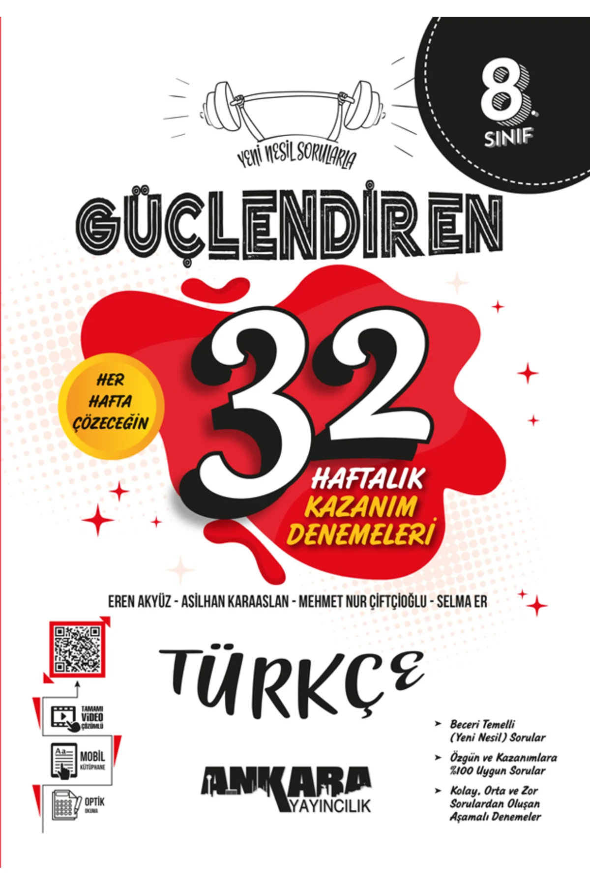 8. Sınıf Güçlendiren 32 Haftalık Türkçe Kazanım Denemeleri / Anka