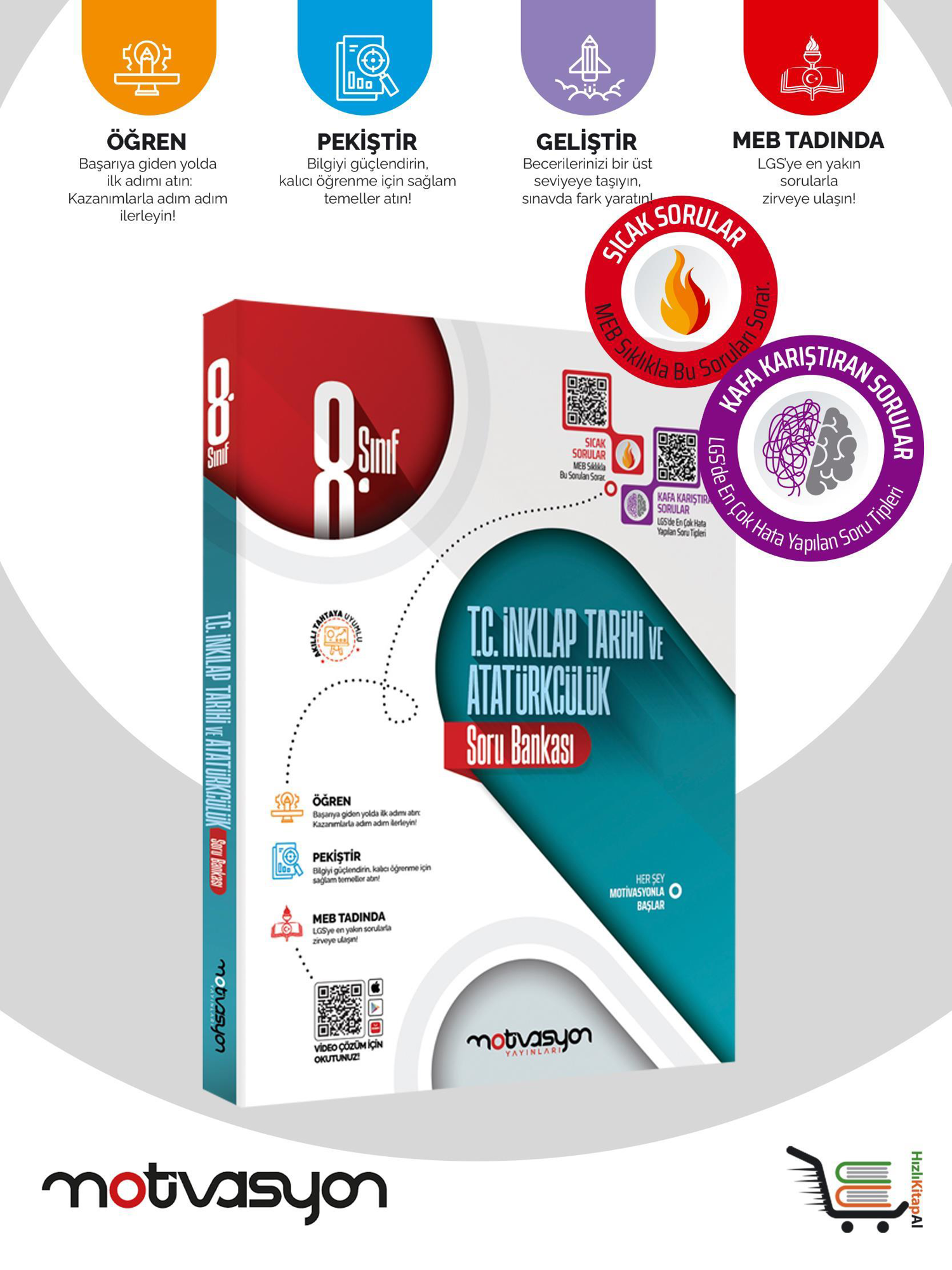 8. Sınıf Matematik-Türkçe-Fen Bilimleri-TC İnkilap Tarihi Soru Ba