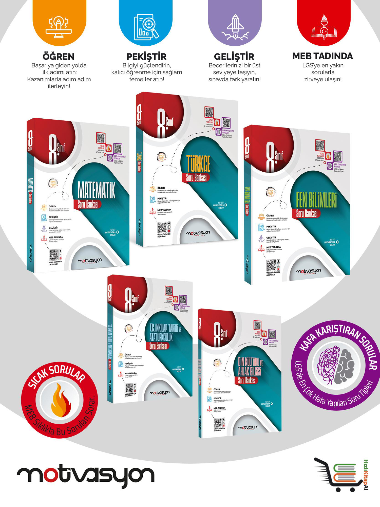 8. Sınıf Matematik-Türkçe-Fen Bilimleri-Din Kültürü-TC İnkilap So