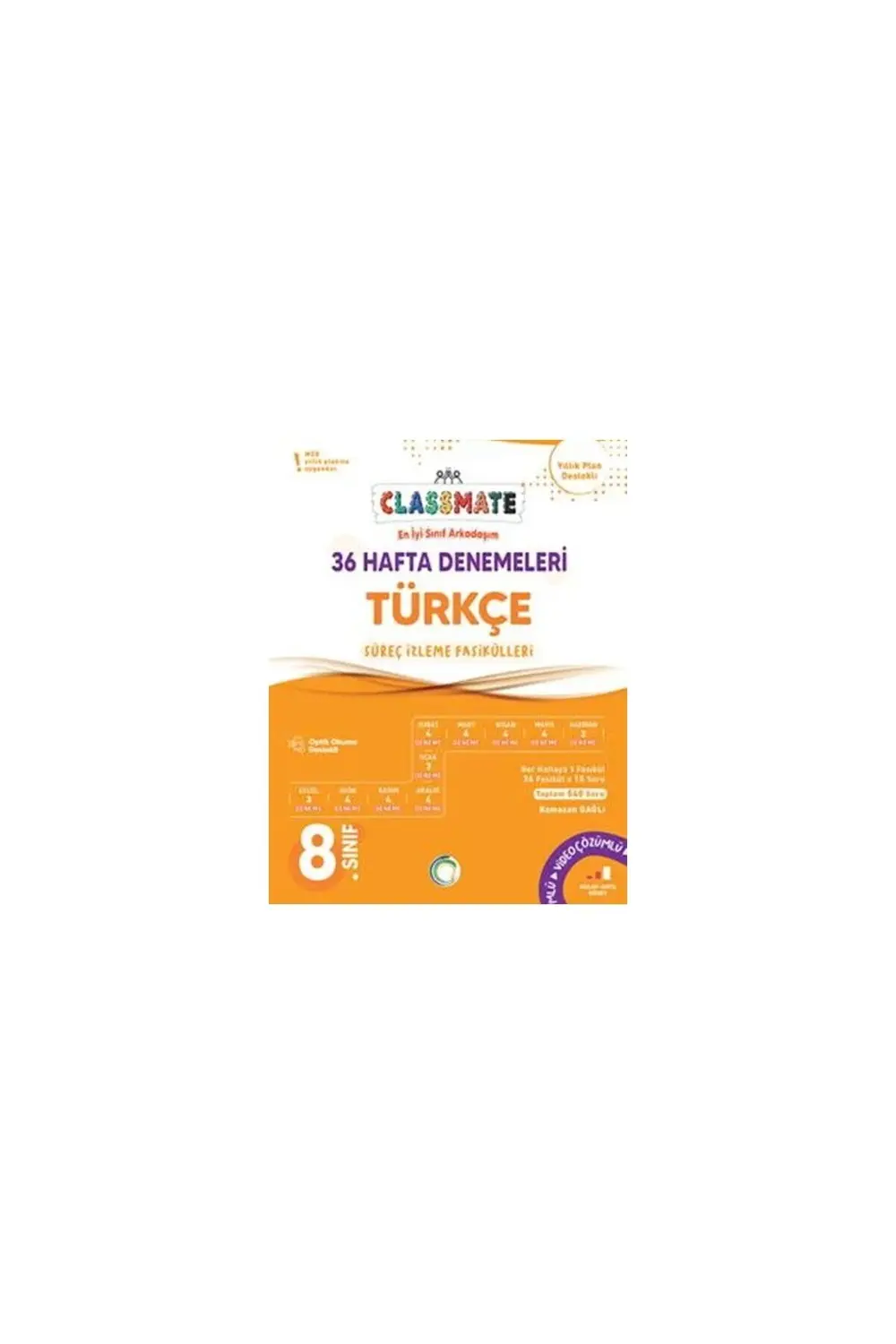 8. Sınıf Türkçe Classmate 36 Hafta Denemeleri / Ramazan Dağlı /