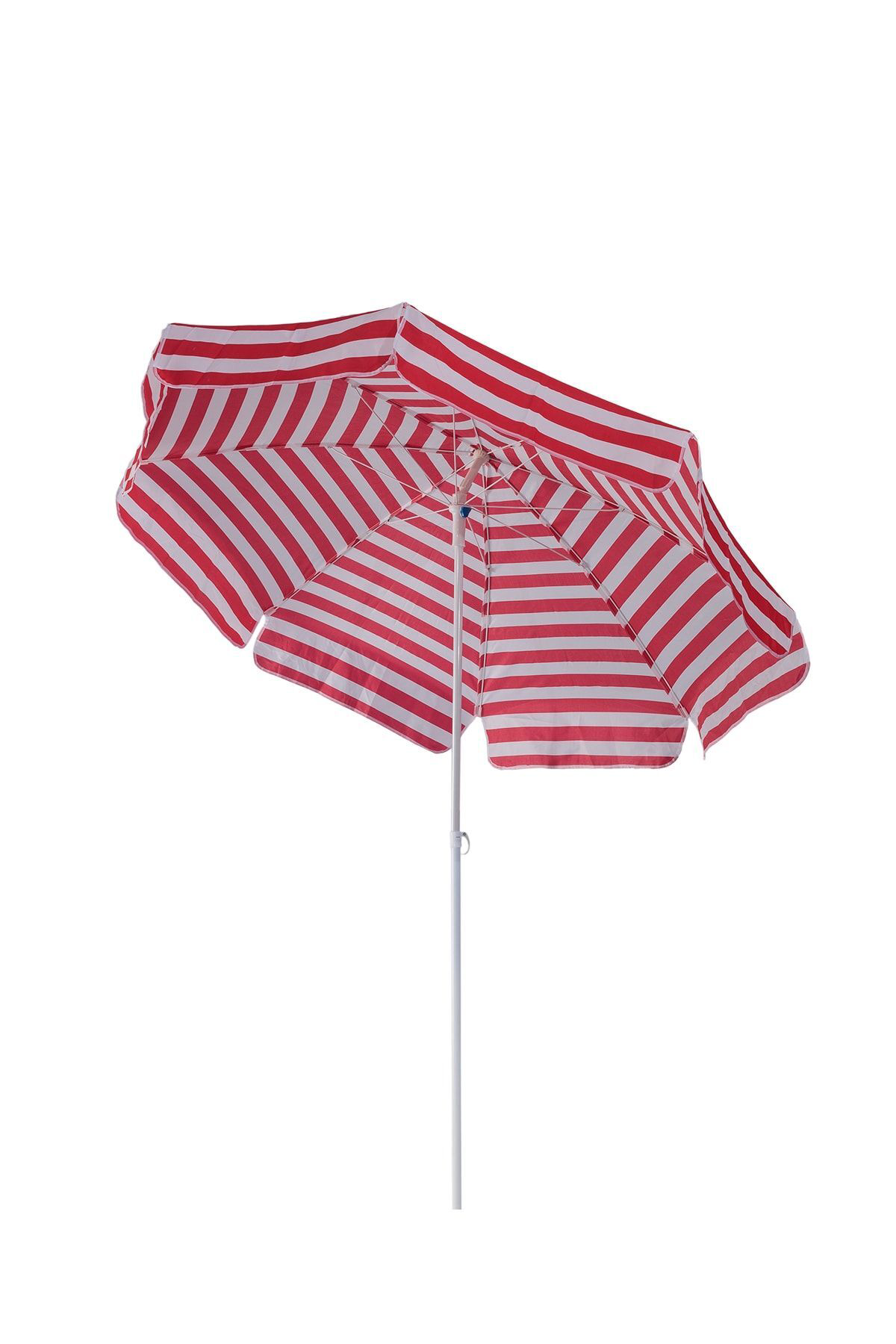 Exent 8 Telli - 200 Cm Plaj Bahçe Balkon Şemsiyesi, Eğilebilen Şemsiye