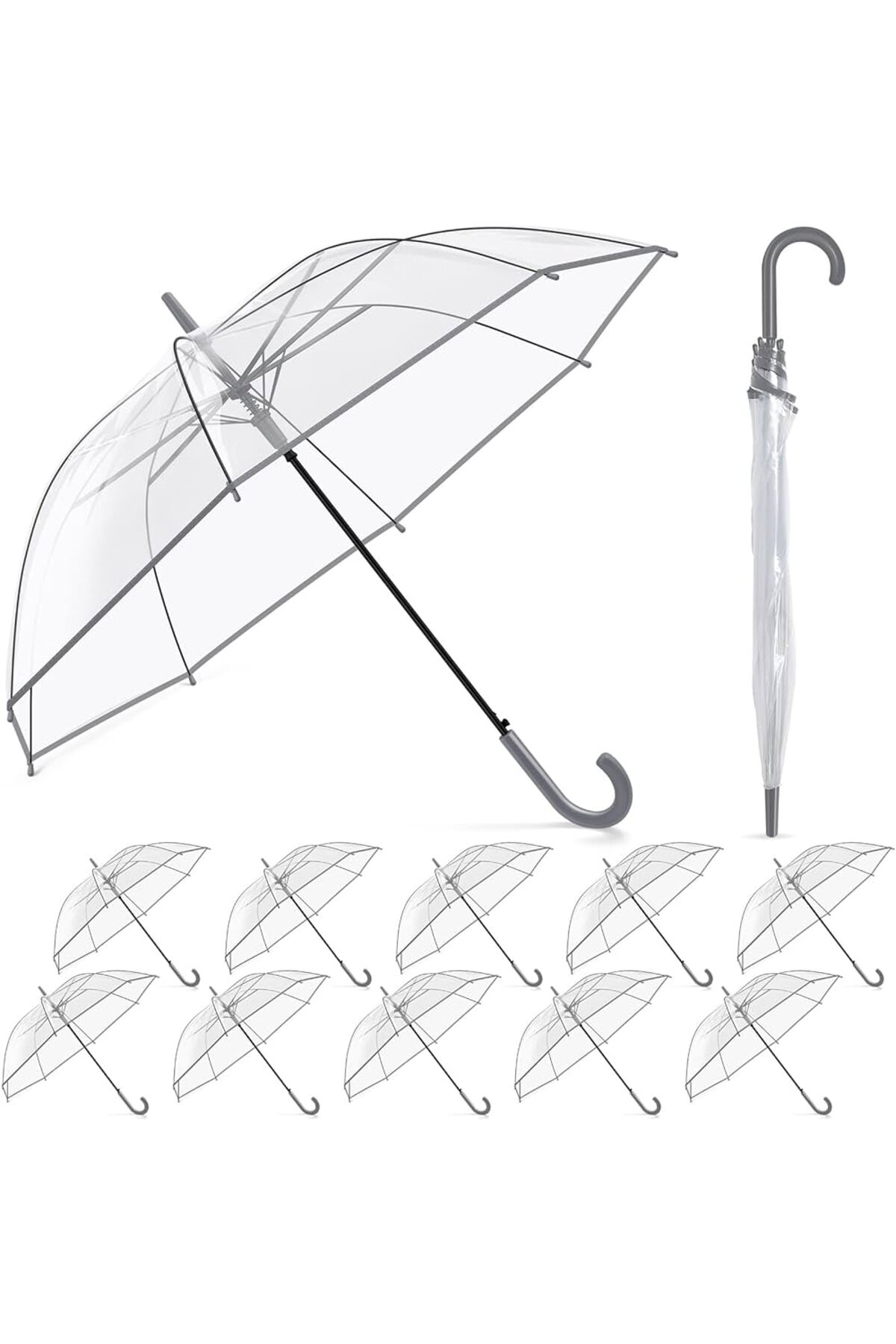 Bigift 8 Telli Şeffaf Şemsiye
