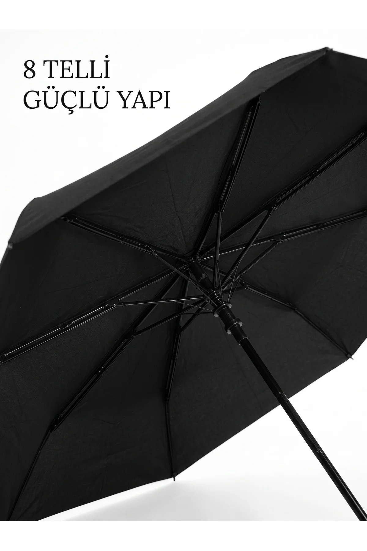 8 Telli Yarı Otomatik Siyah Şemsiye – 96 cm Açık Çap, 32 cm Kompakt Katlanabilir Tasarım 8 Telli Yarı Otomatik Siyah Şemsiye – 96 cm Açık Çap, 32 cm Kompakt Katlanabilir Tasarım