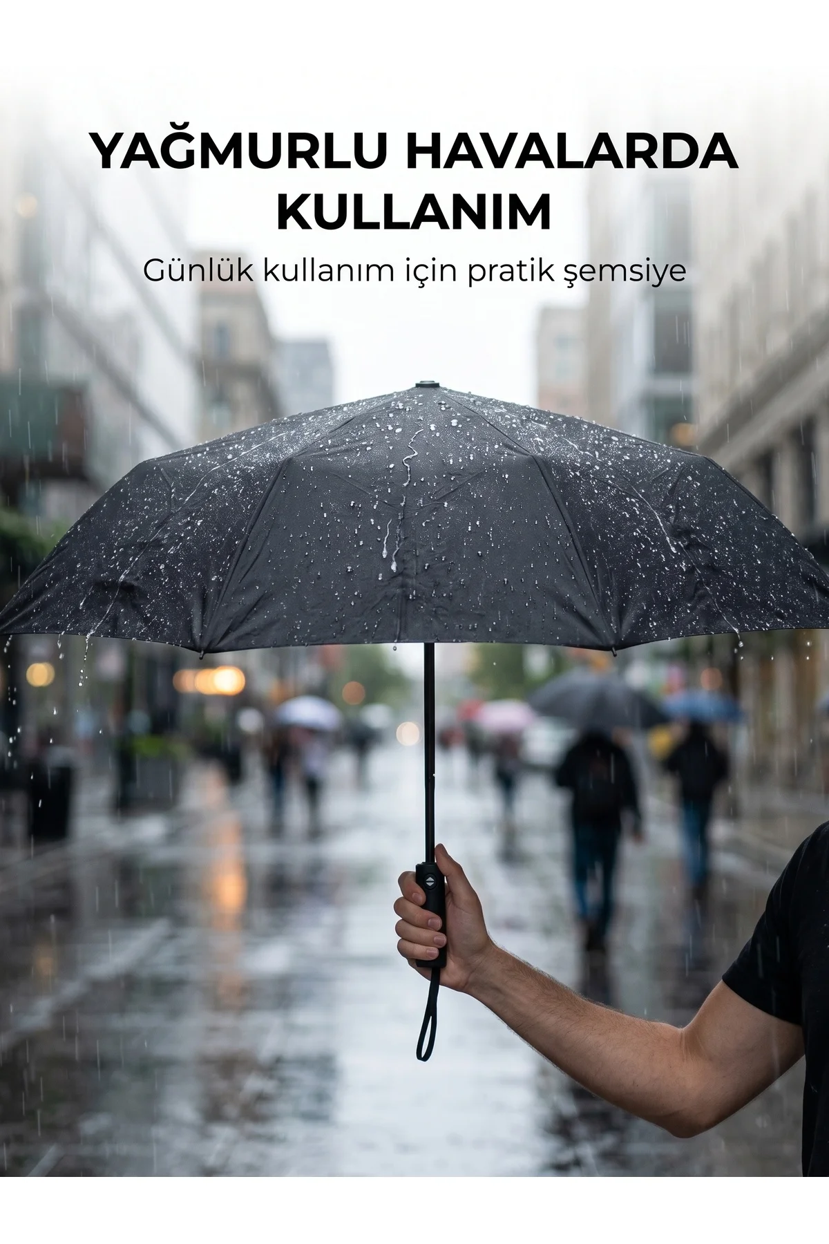 8 Telli Yarı Otomatik Siyah Şemsiye – 96 cm Açık Çap, 32 cm Kompakt Katlanabilir Tasarım 8 Telli Yarı Otomatik Siyah Şemsiye – 96 cm Açık Çap, 32 cm Kompakt Katlanabilir Tasarım