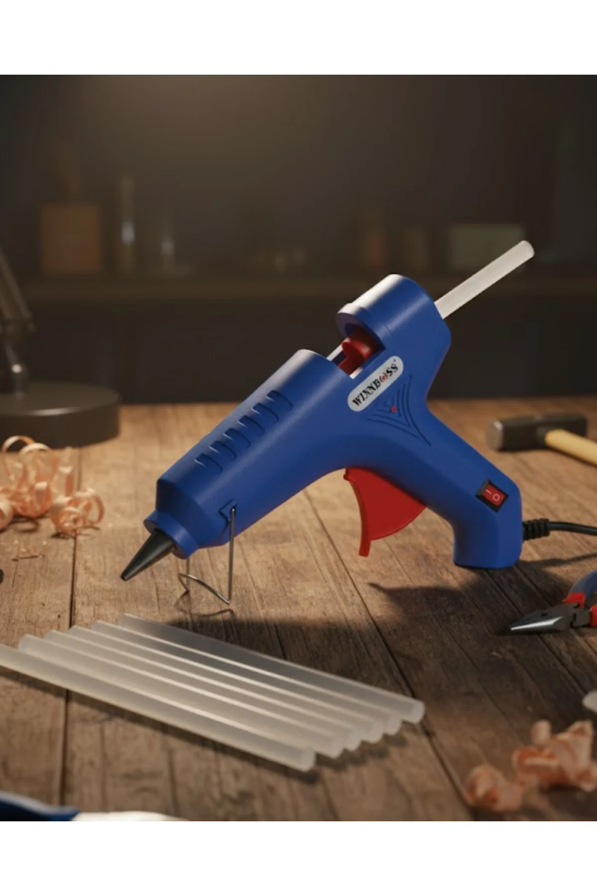 80 W Profesyonel Silikon Tabancası 11 mm Uyumlu 5 Adet Hediye Sil