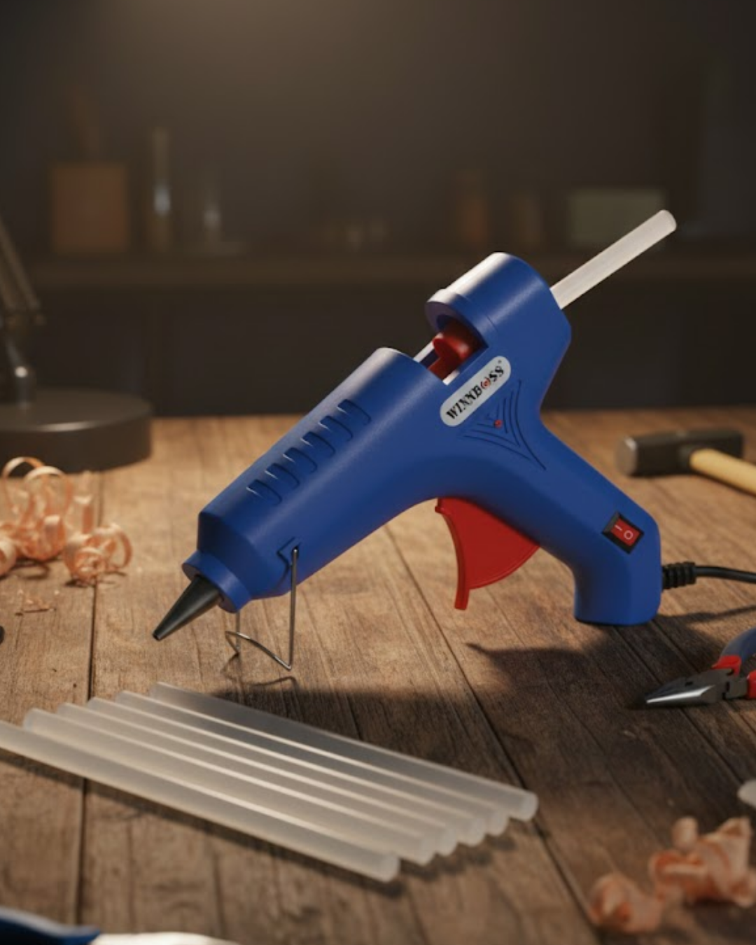 80 W Profesyonel Silikon Tabancası 11 mm Uyumlu 5 Adet Hediye Sil