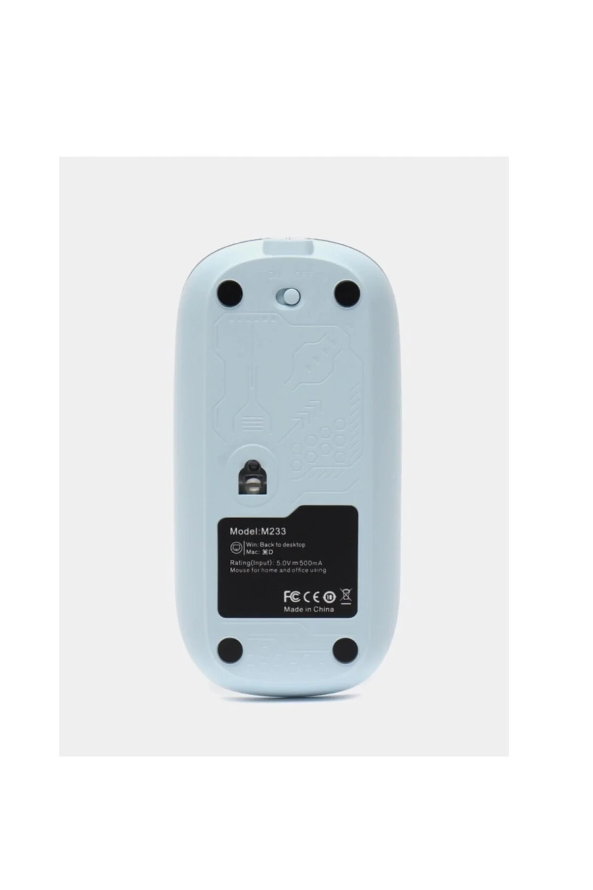 800 1600 Dpı Ayarlanabilir Mavi Kablosuz Mouse Pilli - Görsel 5