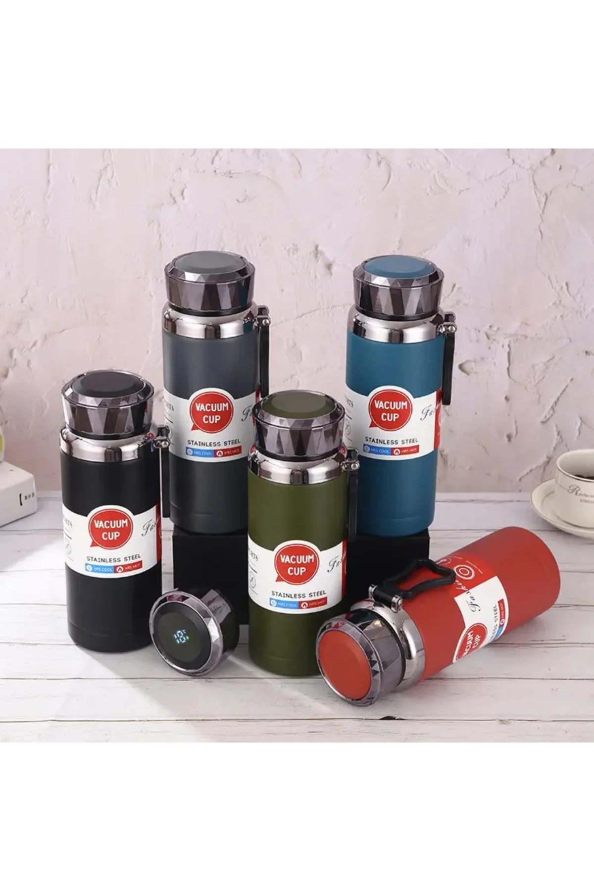 800 ml Paslanmaz Çelik Ledli Dijital Göstergeli Dereceli Isı Sıcaklık Göstergeli Termos 800 ml Paslanmaz Çelik Ledli Dijital Göstergeli Dereceli Isı Sıcaklık Göstergeli Termos