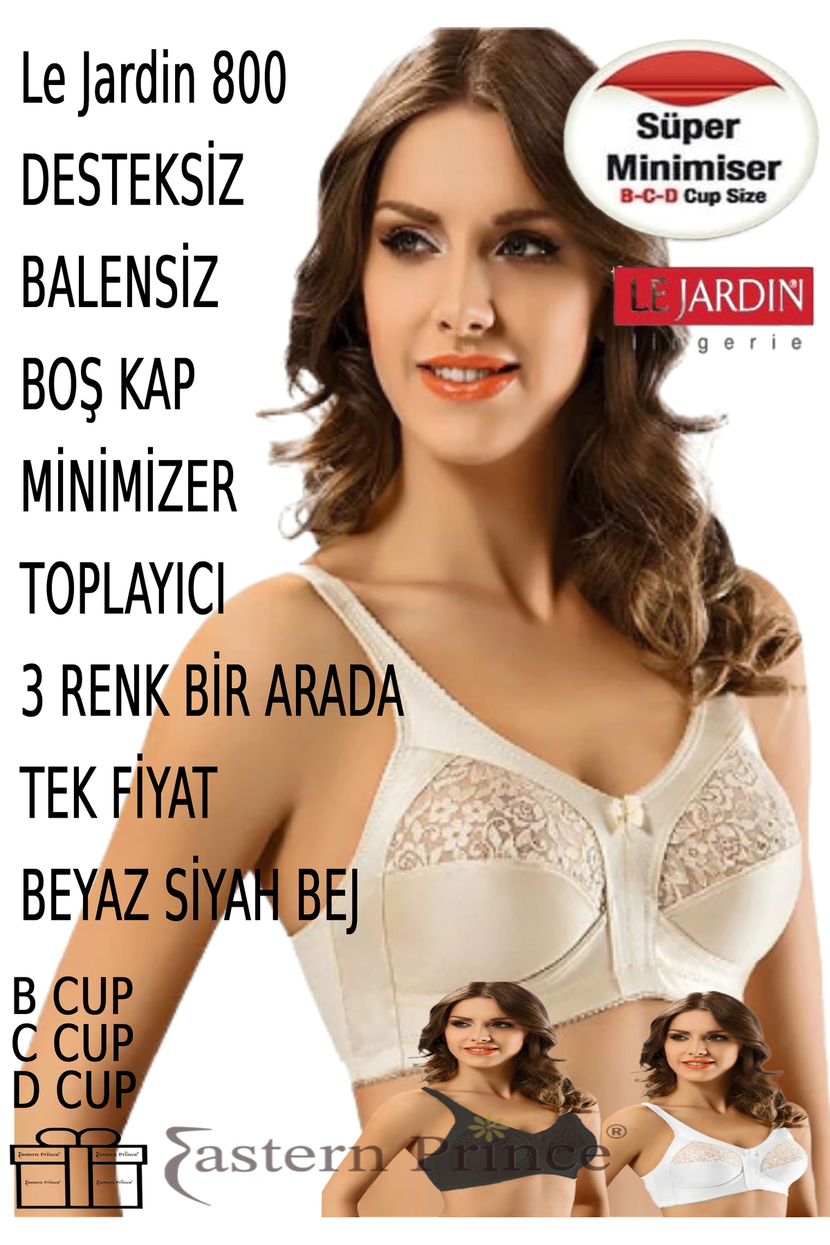 800 Sütyen Desteksiz Balensiz Süper Minimiser Toparlayıcı Üçü Bir