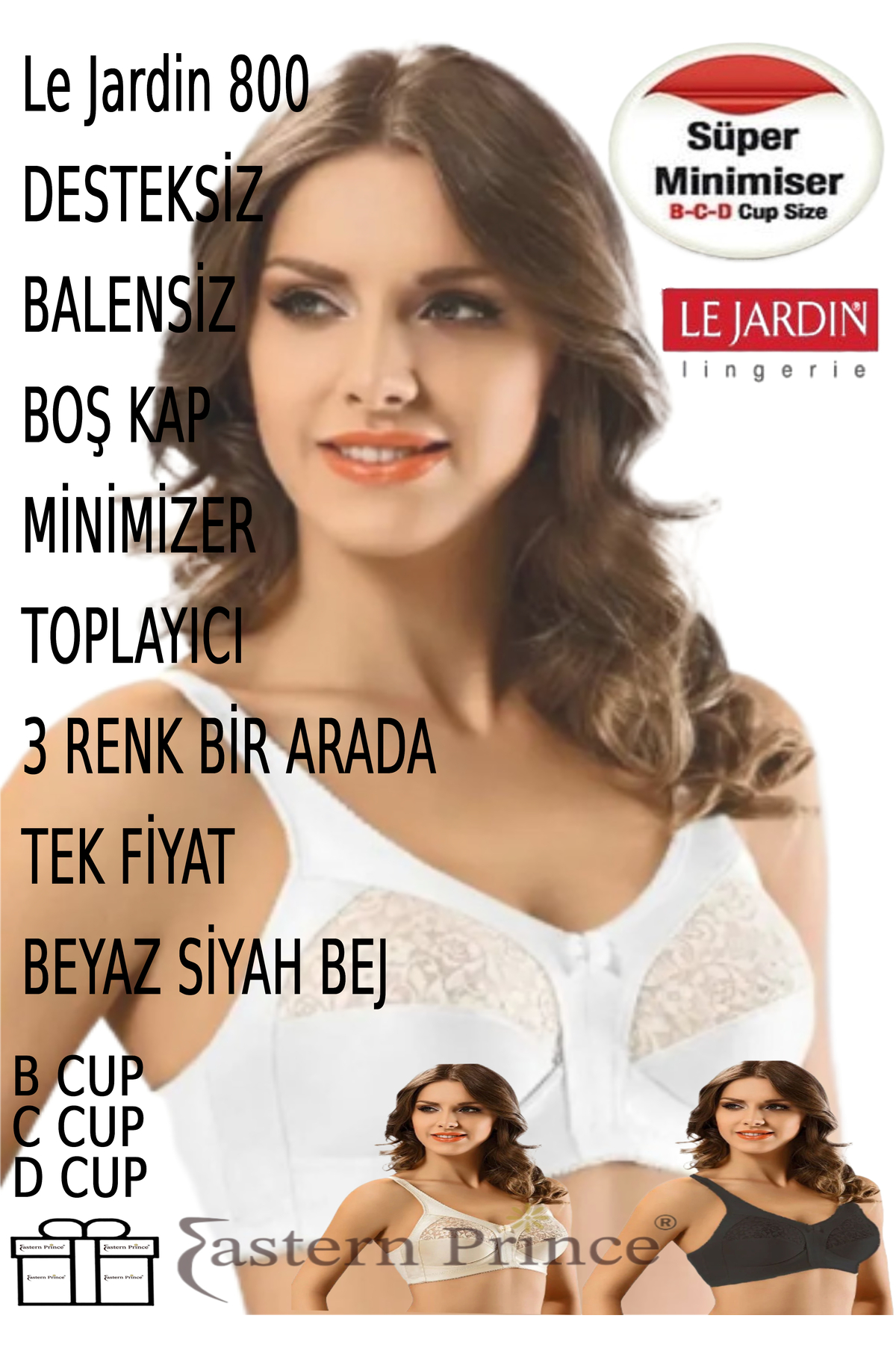 800 Sütyen Desteksiz Balensiz Süper Minimiser Toparlayıcı Üçü Bir