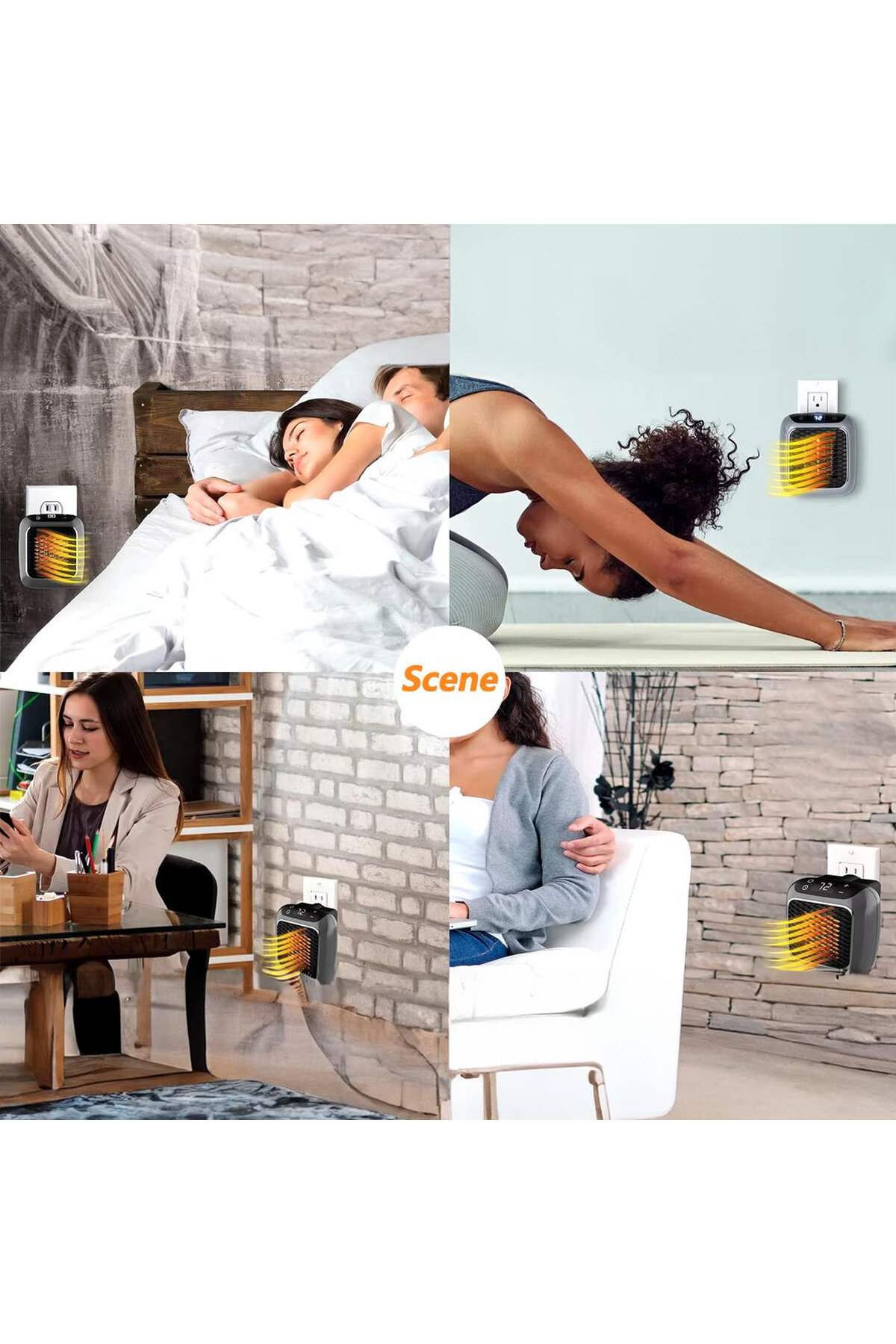 Home 800 Watt Priz Tipi Uzaktan Kumandalı Taşınabilir İsıtıcı