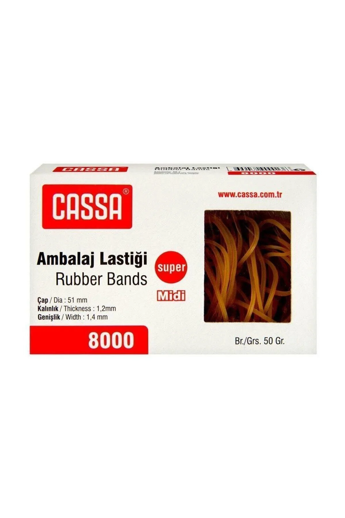 8000 Ambalaj Lastiği (paket Lastiği) Yüzde 100 Kauçuk 50 Gram Mid