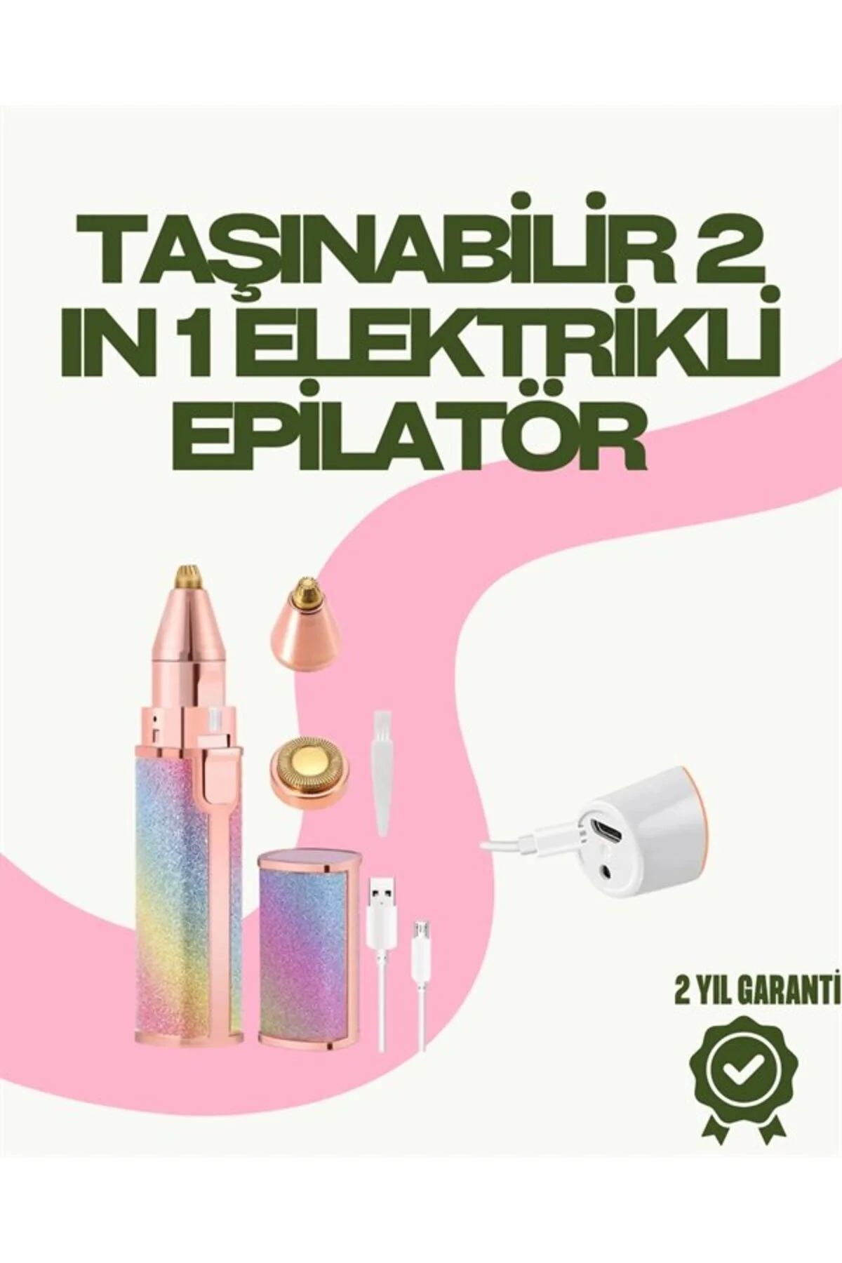 8000 Rpm Taşınabilir Epilatör – Kaş Düzeltici Ve Dudak Epilatörlü