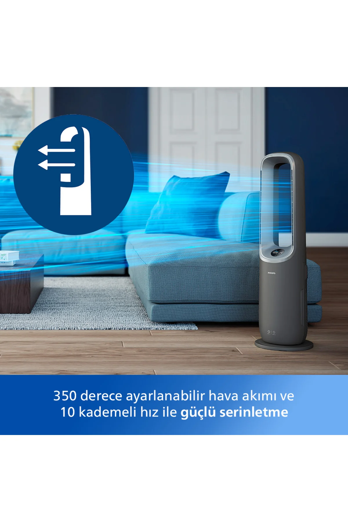 8000 Serisi Air Performer 3in1 Hava Temizleme Cihazı, 270 m3/sa Temiz Hava Hızı, AMF870/15
