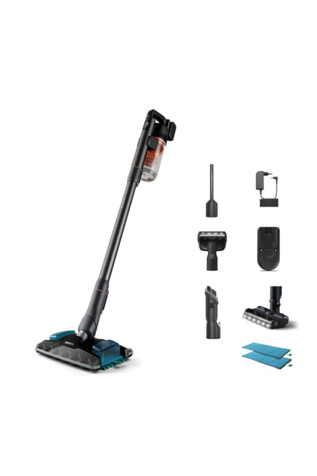 8000 Serisi Aqua Plus Kablosuz Dik Süpürge, 25.2 V, 80 dk'ya kadar Çalışma Süresi, XC8054/01
