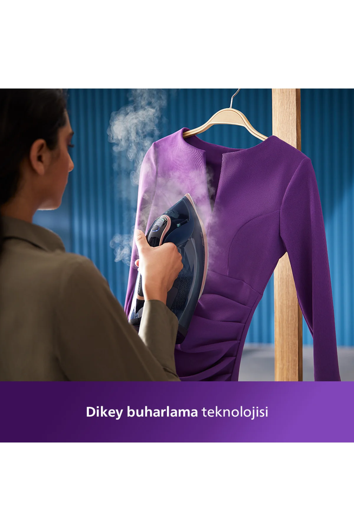 8000 Serisi Azur Buharlı Ütü, 3000W, 260 g Turbo Şok Buhar, Sıfır