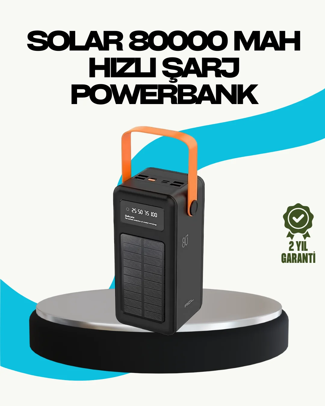 80000 mAh Güneş Enerjili Powerbank 4 Kablolu Type C Lightning Micro USB Fiyatı, Yorumları ve Özellikleri