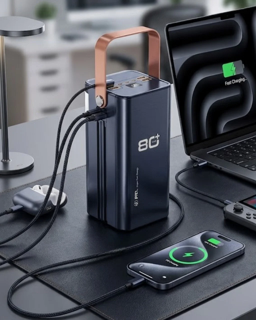 80000 Mah Taşınabilir Powerbank Süper Hızlı Şarj Çoklu Çıkış Ve Led Göstergeli - Lisinya Diğer