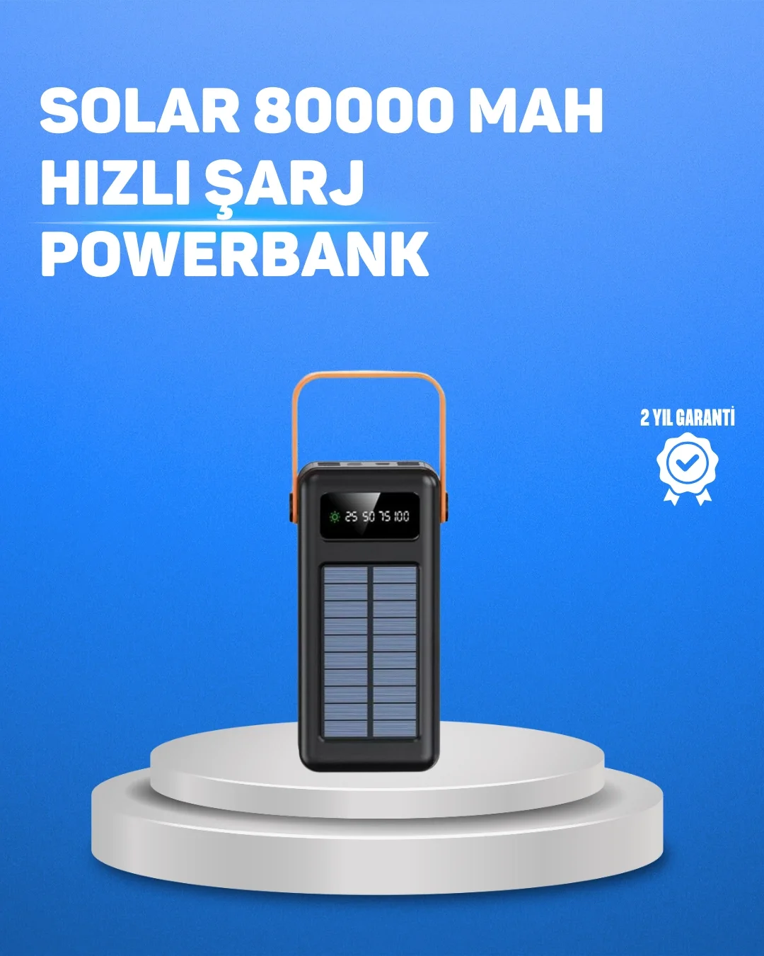 80000 mAh Yüksek Kapasiteli Powerbank Göstergeli Solar Şarj Cihazı Fiyatı, Yorumları ve Özellikleri