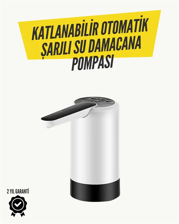 8000mAh Şarjlı Damacana Su Pompası | Tek Tuşla Otomatik Su Alımı | 40-80 Sn Dolum | Katlanabilir Tasarım 8000mAh Şarjlı Damacana Su Pompası | Tek Tuşla Otomatik Su Alımı | 40-80 Sn Dolum | Katlanabilir Tasarım