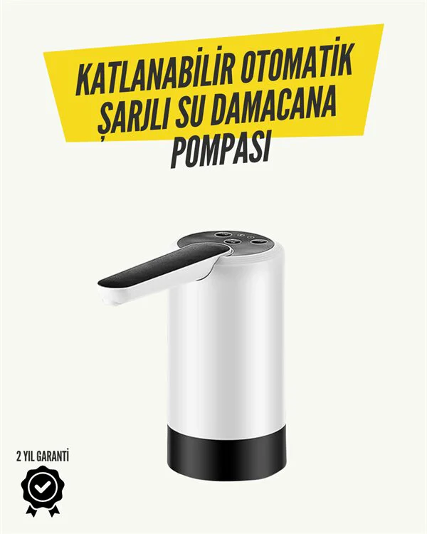 8000mAh Şarjlı Damacana Su Pompası - Tek Tuşla Otomatik Su Alımı