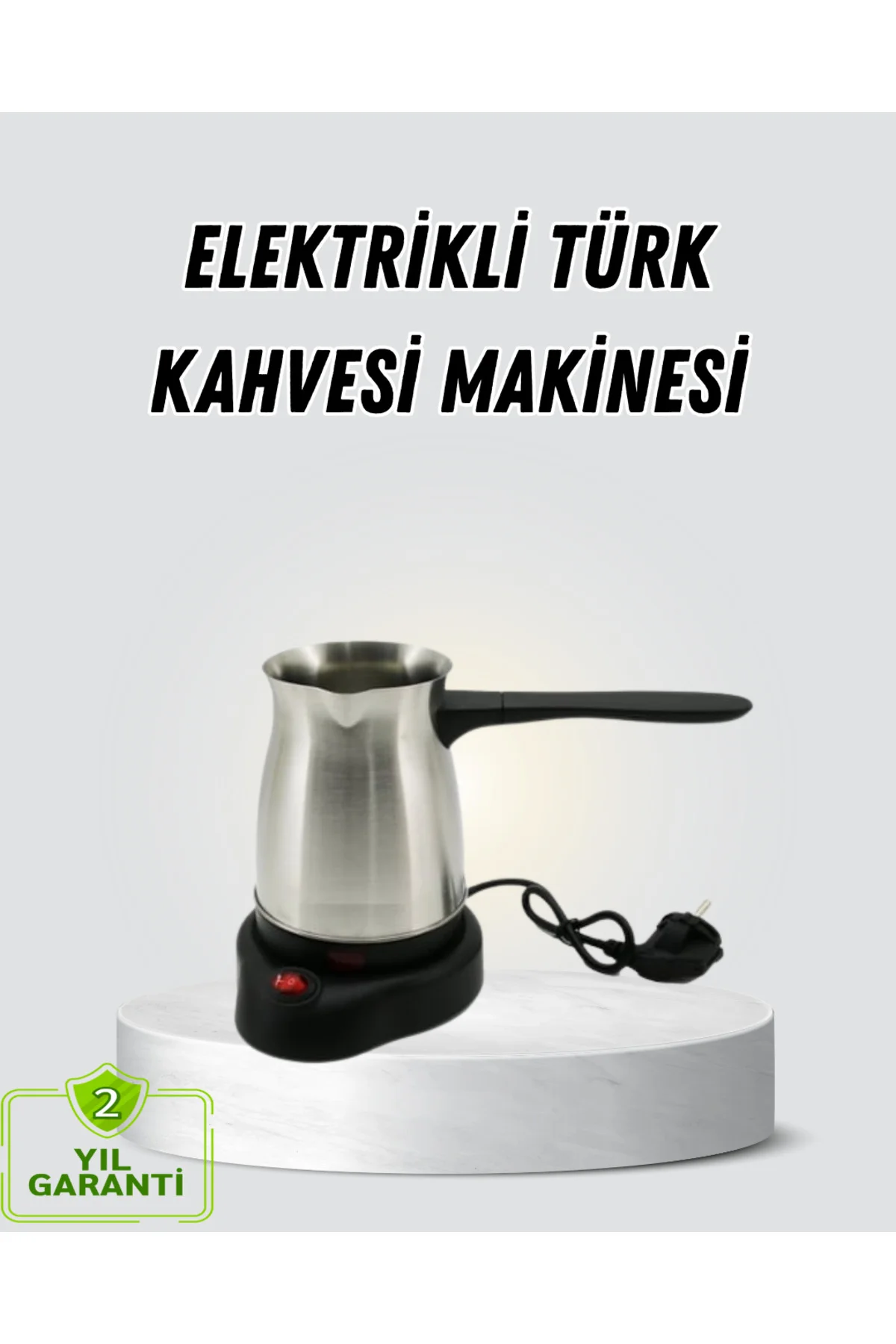 800W Paslanmaz Elektrikli Cezve Gizli Rezistans ve Ergonomik Kulp