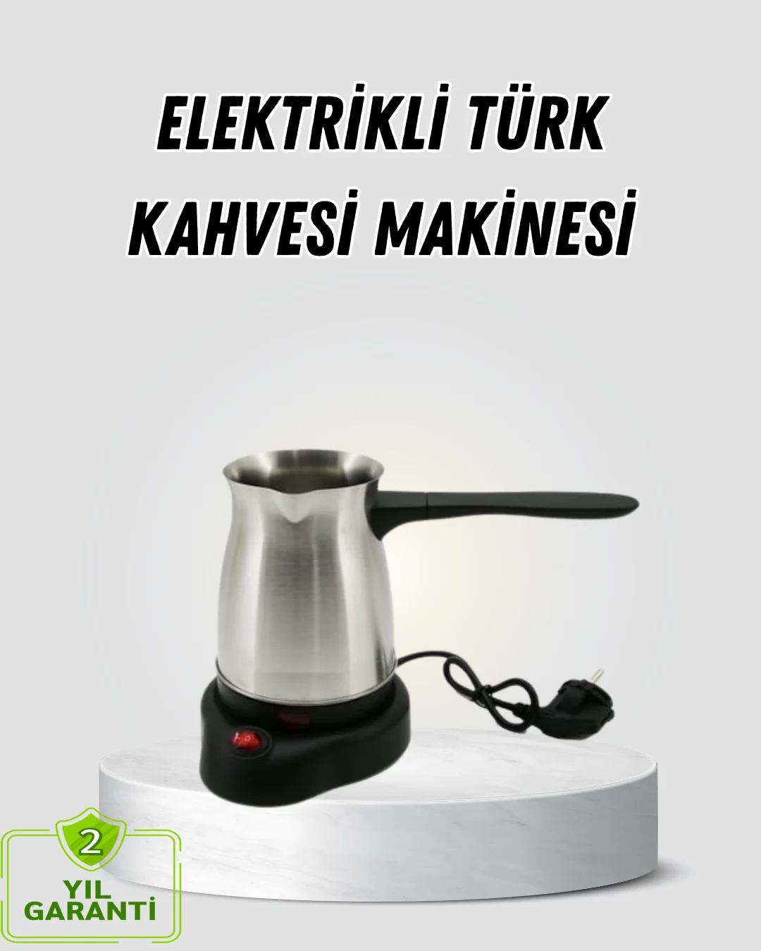 800W Paslanmaz Elektrikli Cezve Gizli Rezistans ve Ergonomik Kulp
