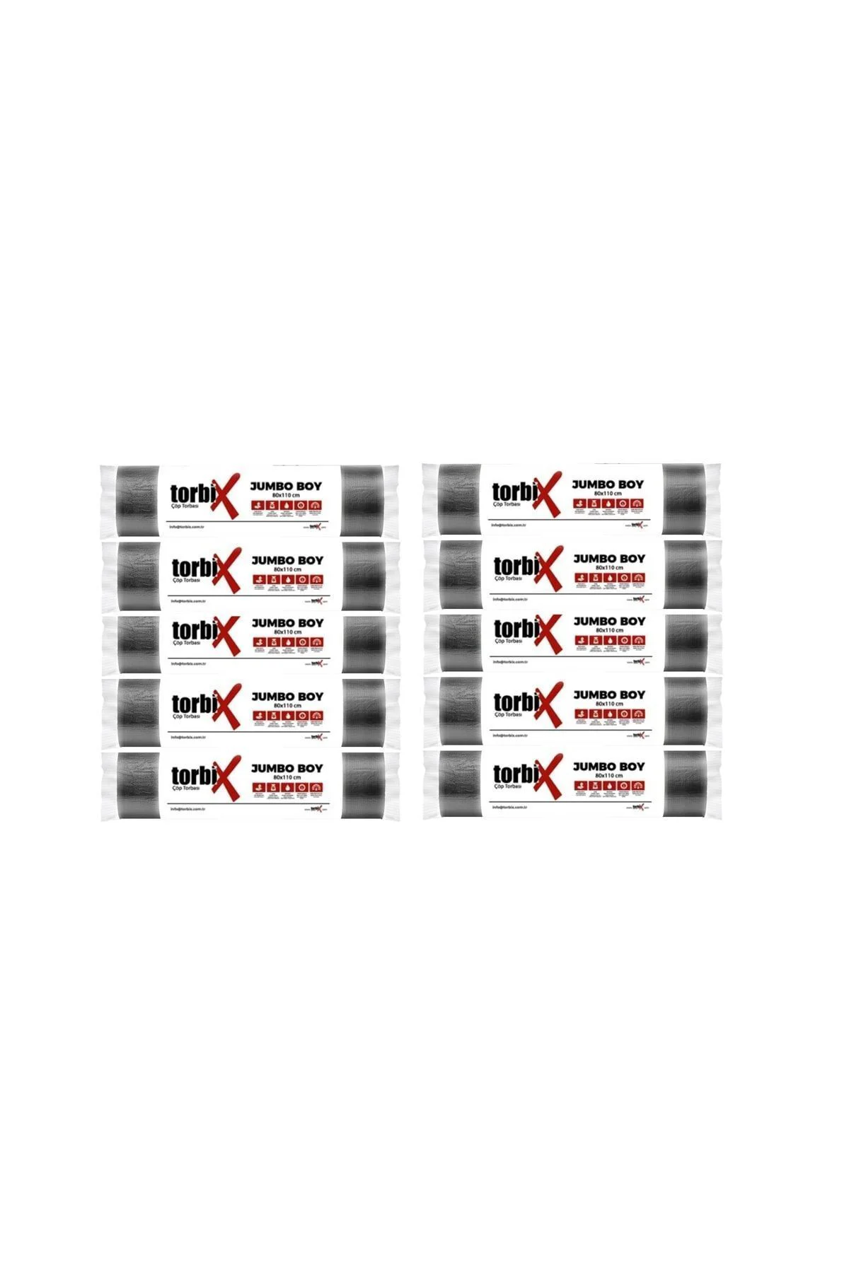 80*110 Endüstriyel Jumbo Çöp Poşeti 400 Gr 20 Rulo Paket