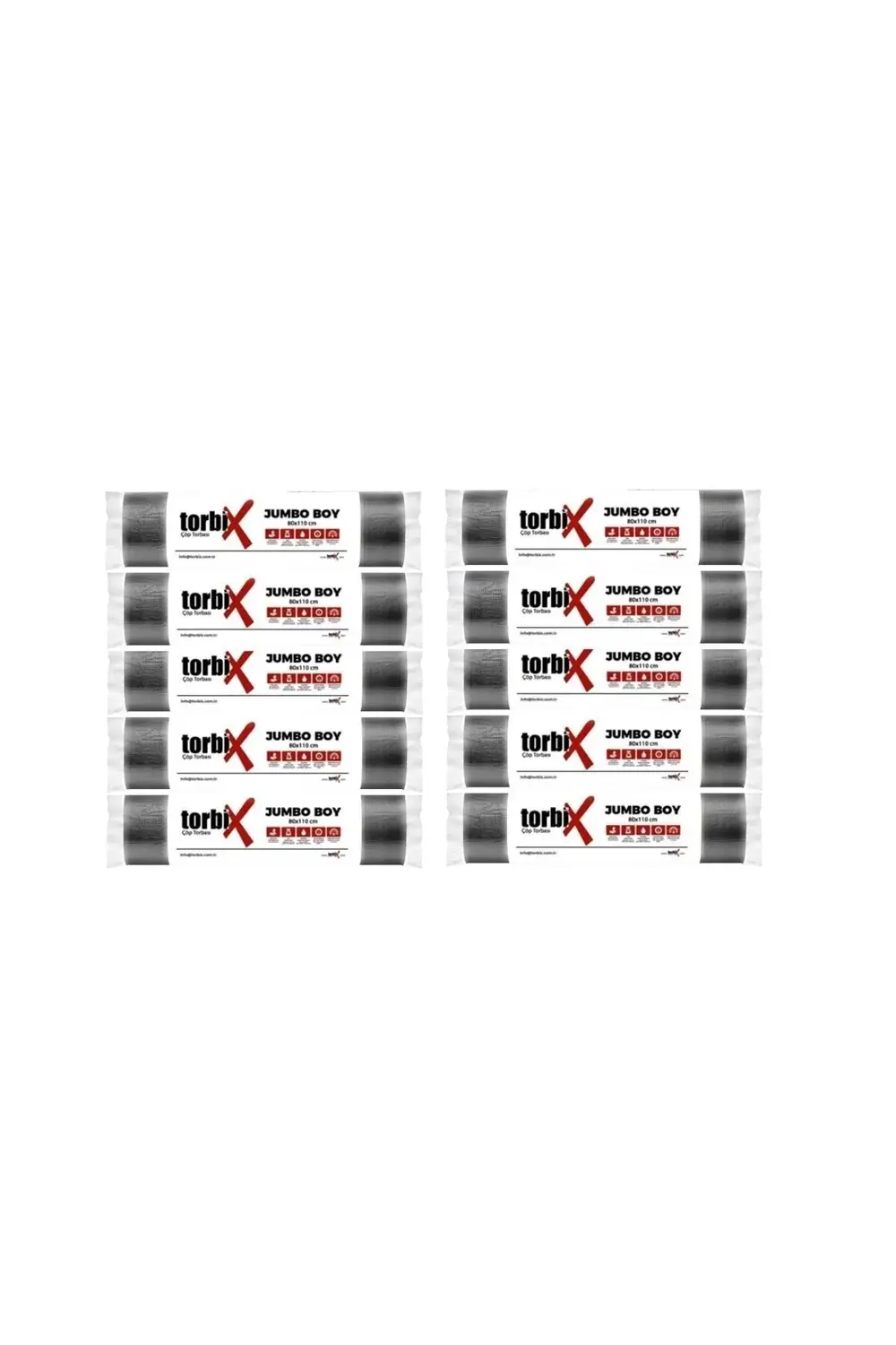 80*110 Endüstriyel Jumbo Çöp Poşeti 400 Gr 20 Rulo Paket