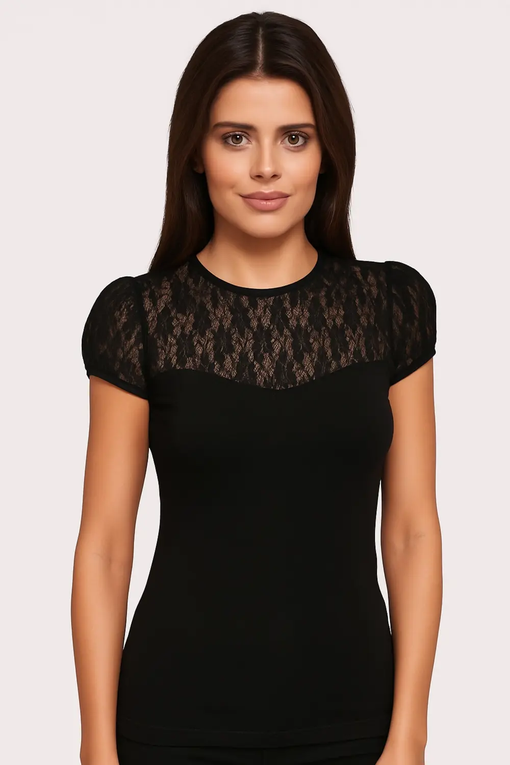 8017 Bisiklet Yaka Kısa Kol Elastane