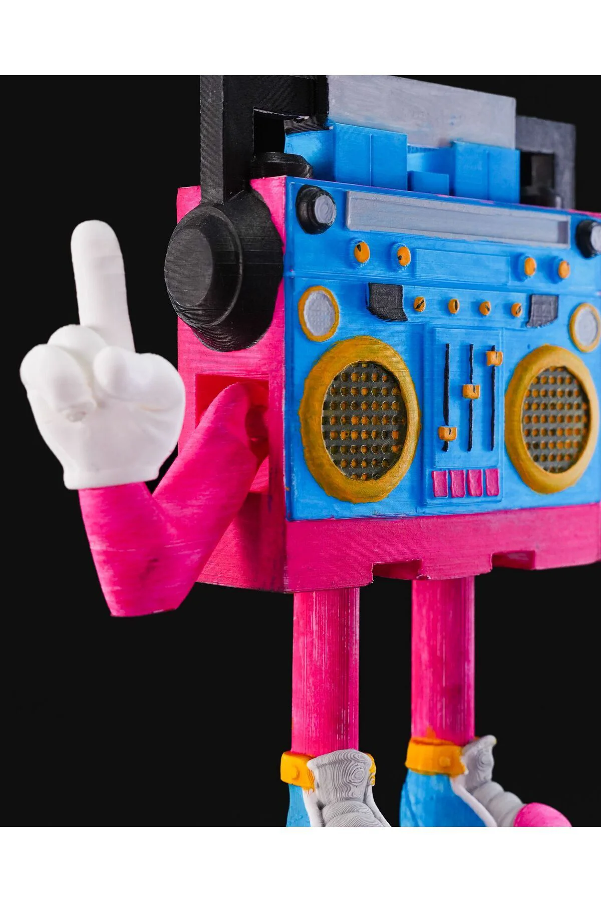 80ler Boombox Radyo Karakteri Hareketli Oyuncak Figür