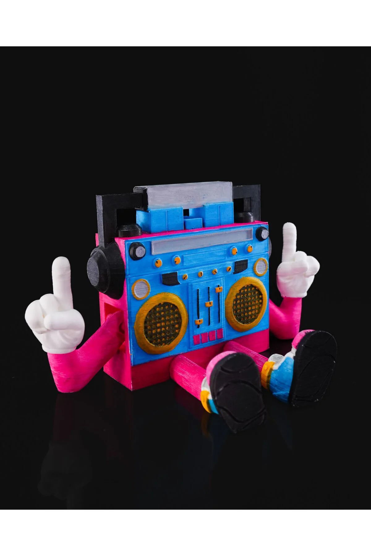 80ler Boombox Radyo Karakteri Hareketli Oyuncak Figür