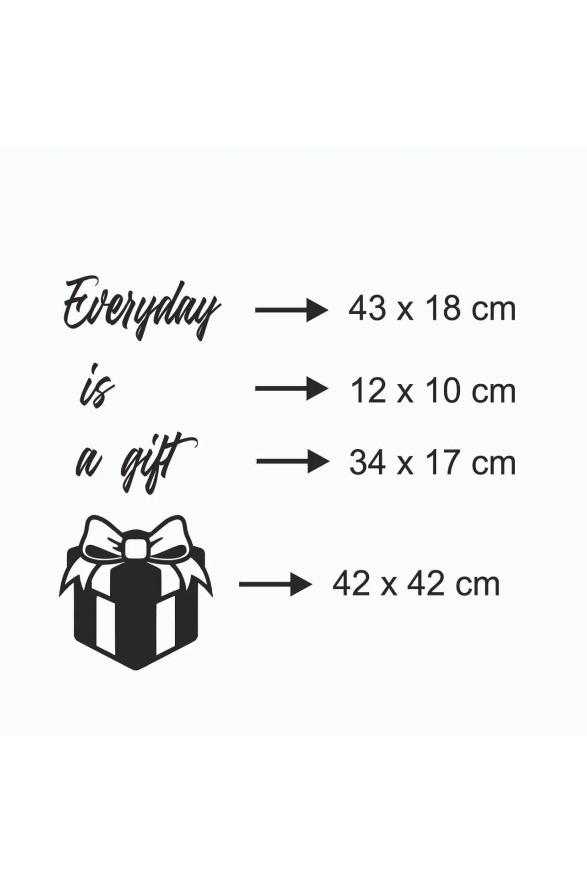 80x60 Everyday Is A Gift Ahşap Duvar Yazısı