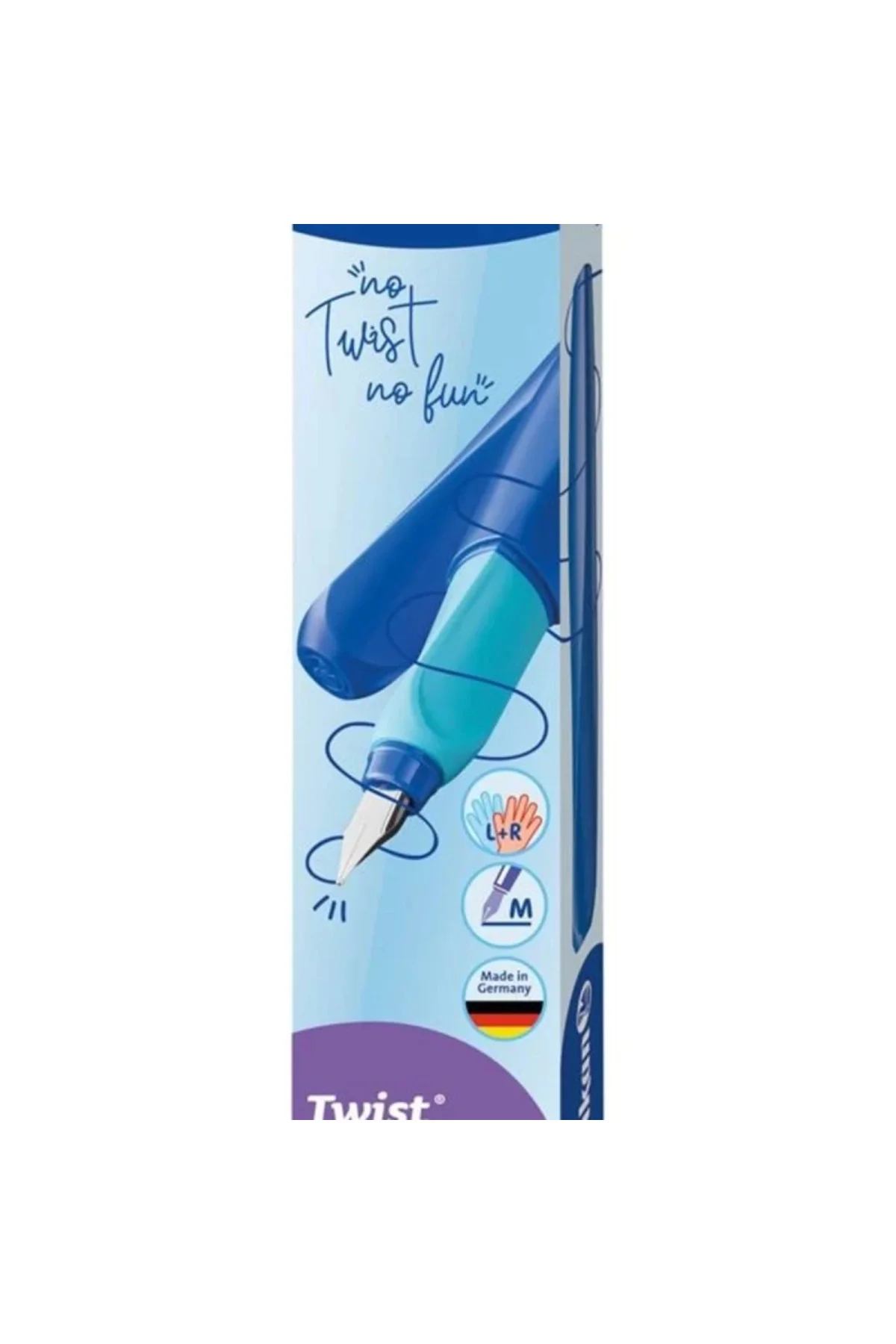 814737 dolma kalem Twist yay M, derin mavi, 1 kartuş dahil, 1 adet