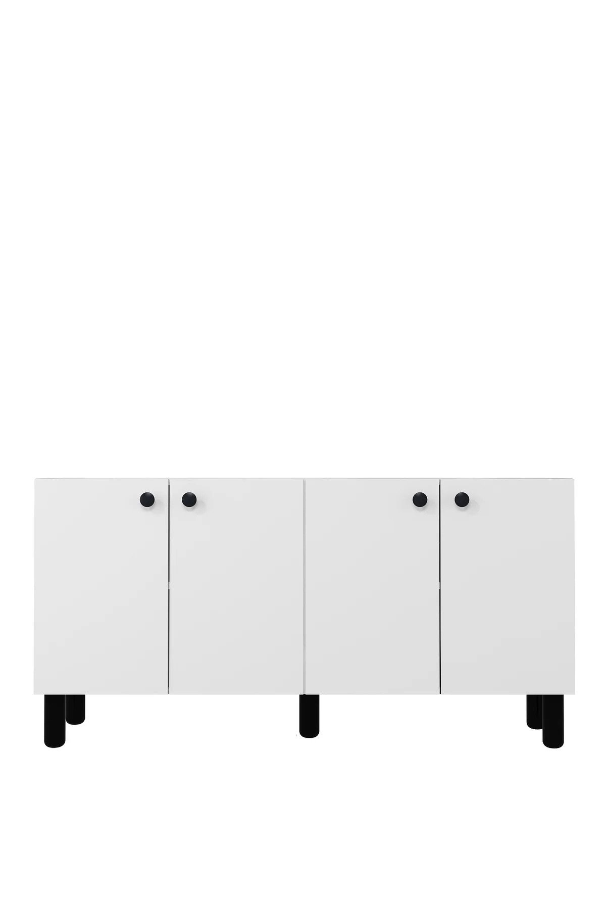 8197-1CT KB150 KONSOL TV ÜNİTESİ BEYAZ-SİYAH