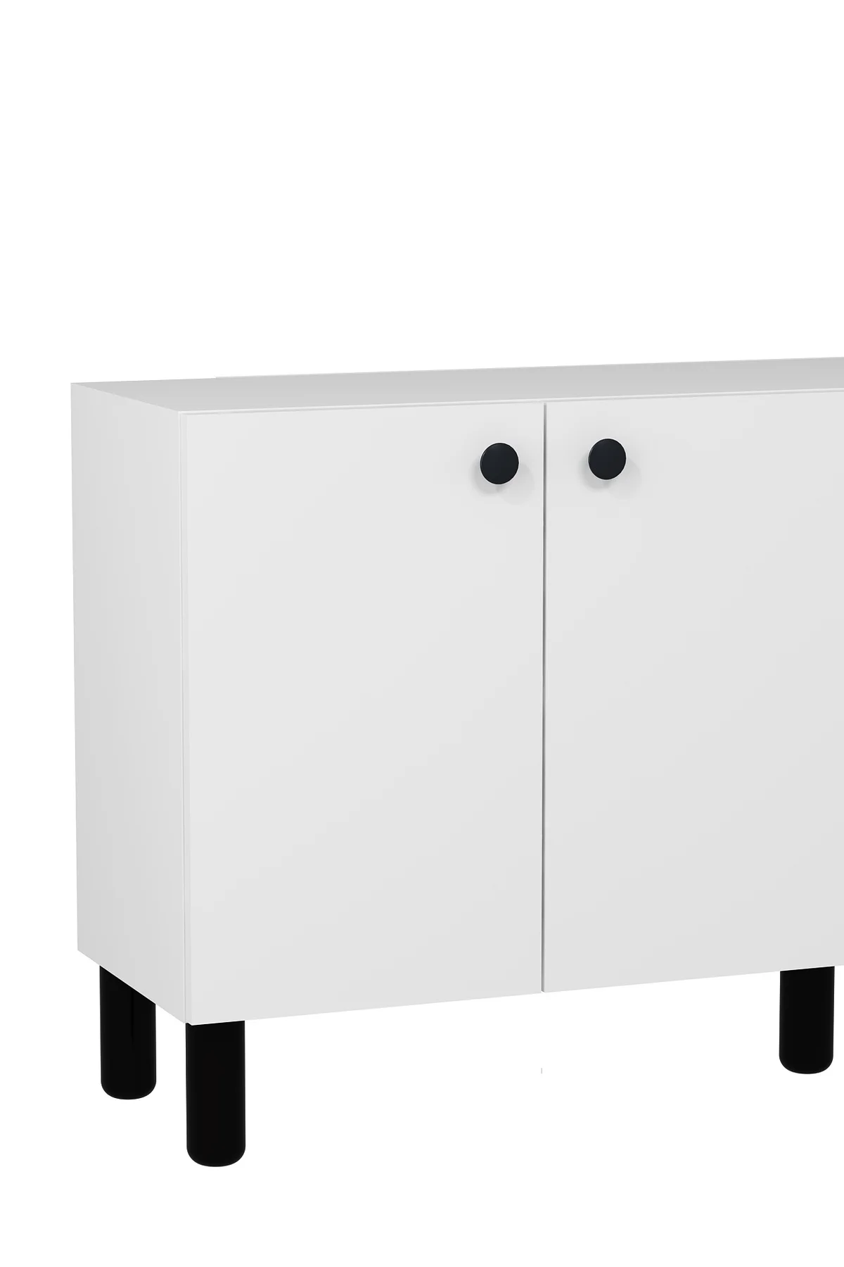 8197-1CT KB150 KONSOL TV ÜNİTESİ BEYAZ-SİYAH