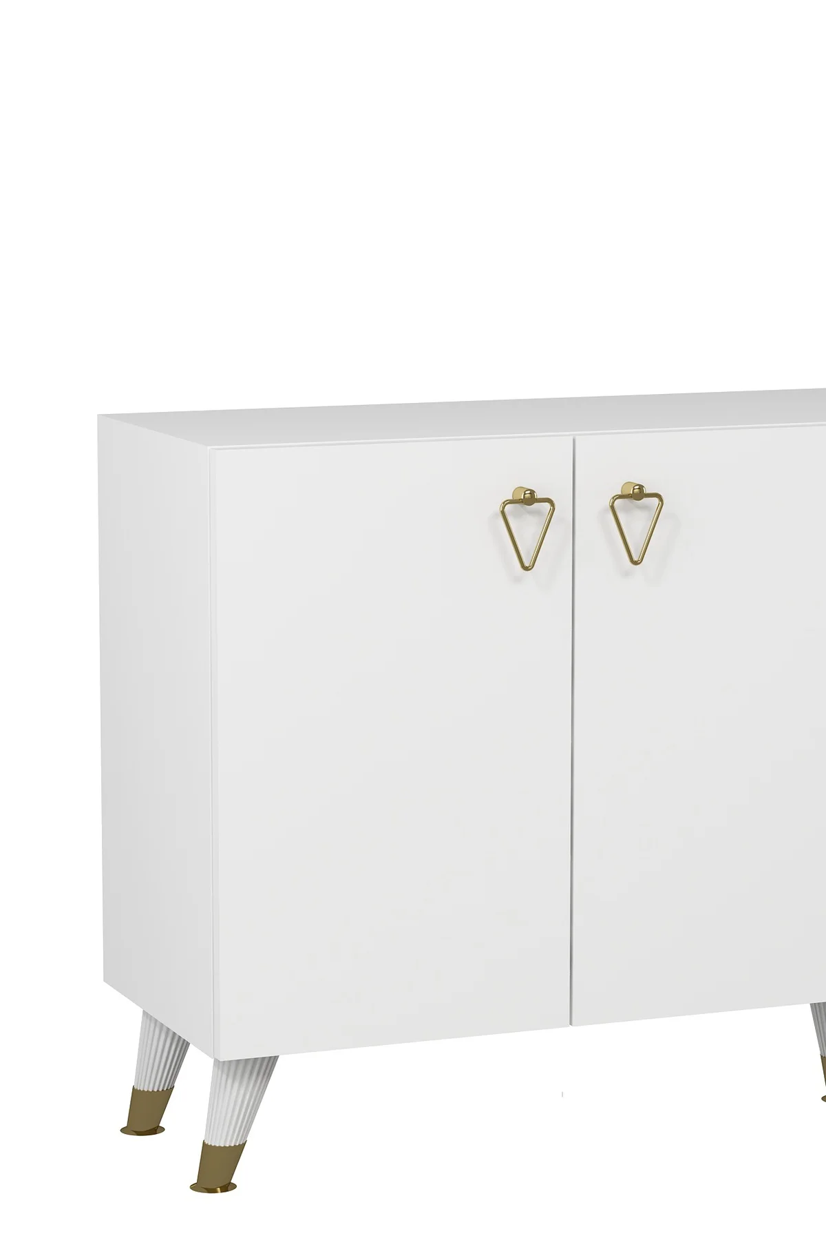 8199-1CT KB150 KONSOL, TV ÜNİTESİ BEYAZ-SİYAH