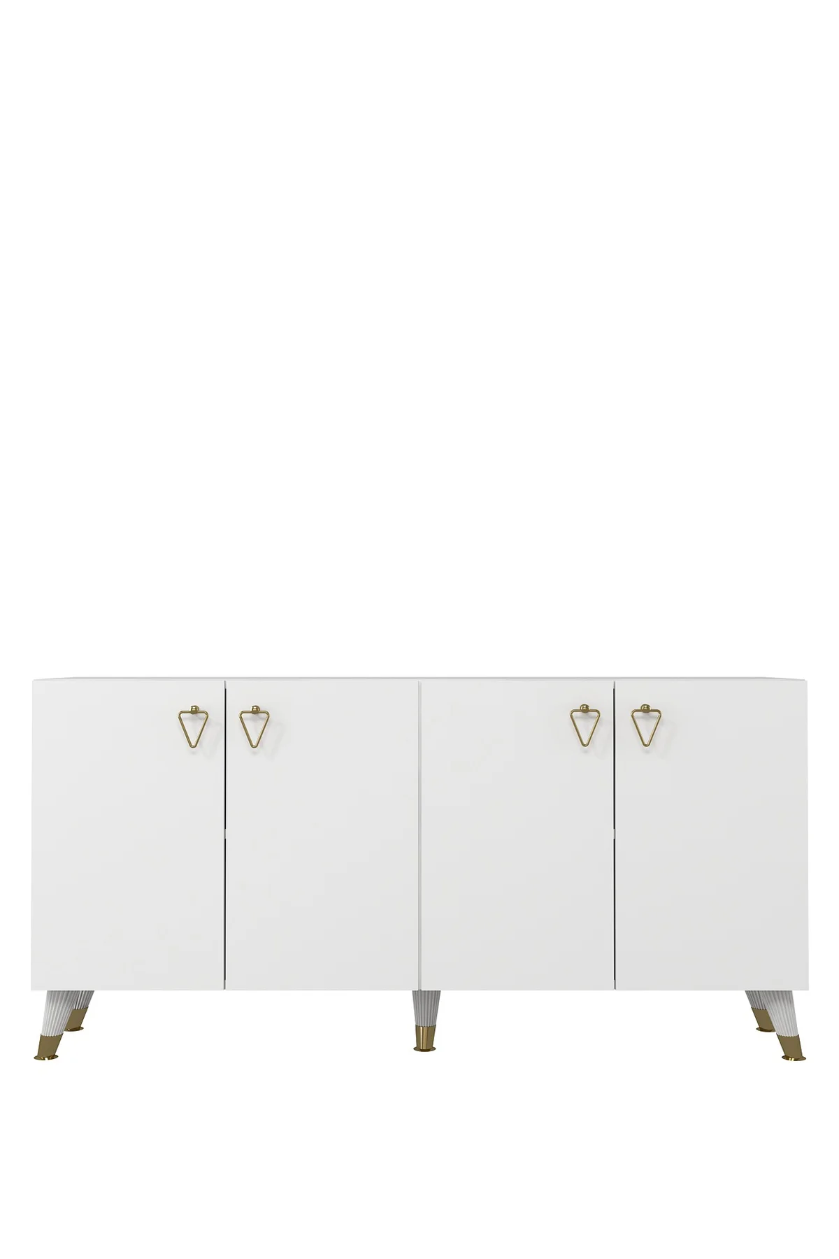 8199-1CT KB150 KONSOL, TV ÜNİTESİ BEYAZ-SİYAH