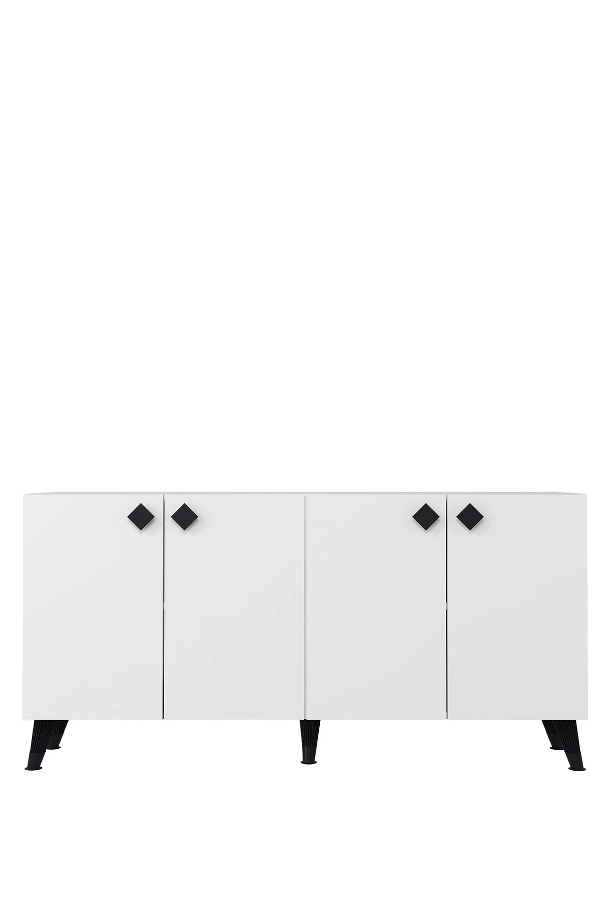 8200-1CT KB150 KONSOL, TV ÜNİTESİ BEYAZ-SİYAH