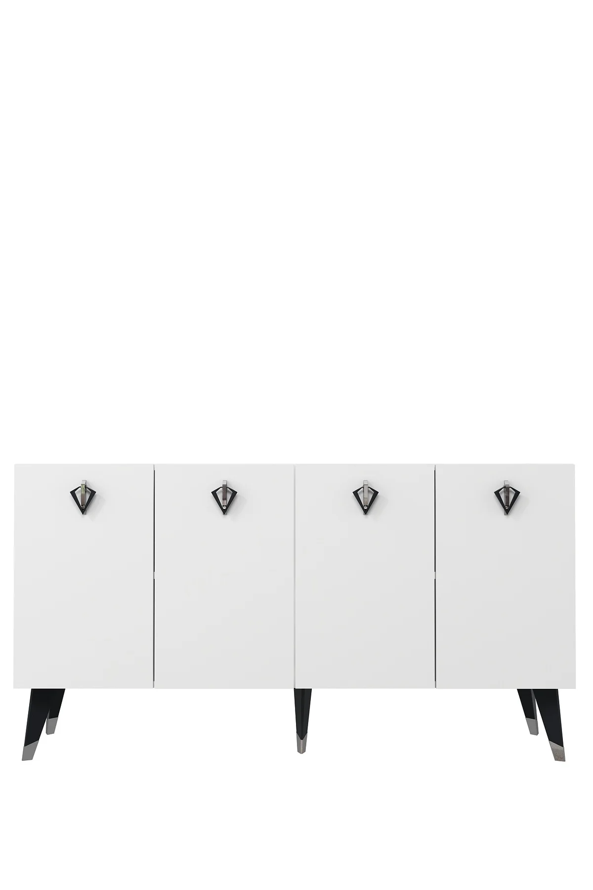8208-32CT KB150 KONSOL, TV ÜNİTESİ BEYAZ-GÜMÜŞ-SİYAH