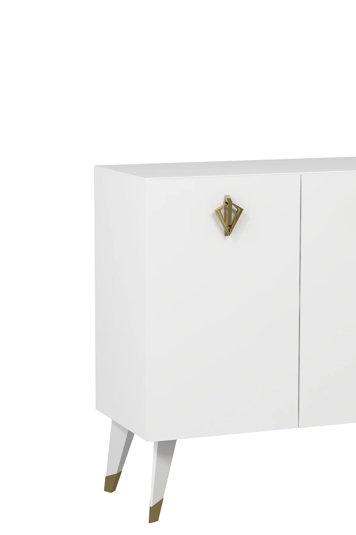 8209-32CT KB150 KONSOL, TV ÜNİTESİ BEYAZ-ALTIN